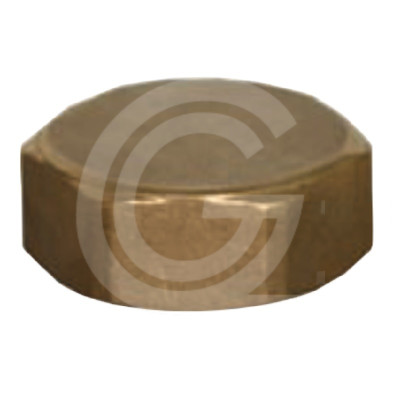 Brass threaded stop cap 1 1/2" 